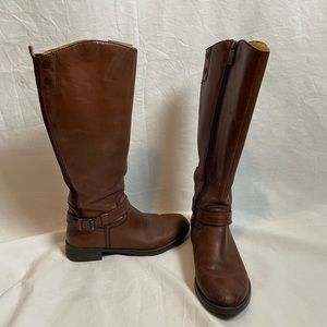 Brown leather Bussola riding boots